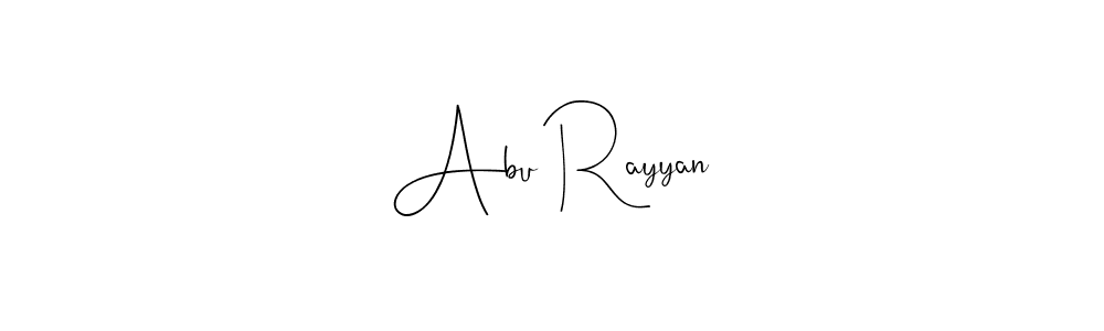 Make a beautiful signature design for name Abu Rayyan. With this signature (Andilay-7BmLP) style, you can create a handwritten signature for free. Abu Rayyan signature style 4 images and pictures png