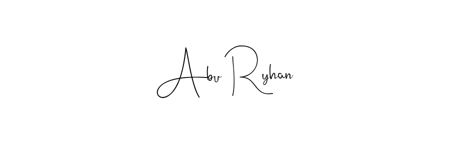 Make a beautiful signature design for name Abu Ryhan. With this signature (Andilay-7BmLP) style, you can create a handwritten signature for free. Abu Ryhan signature style 4 images and pictures png