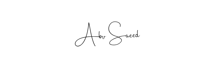 Use a signature maker to create a handwritten signature online. With this signature software, you can design (Andilay-7BmLP) your own signature for name Abu Saeed. Abu Saeed signature style 4 images and pictures png