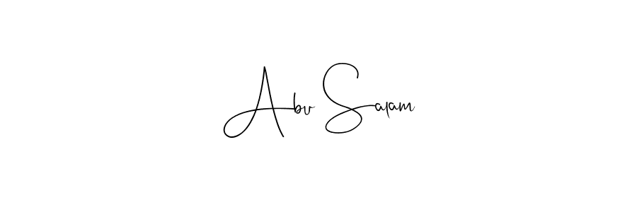 Also we have Abu Salam name is the best signature style. Create professional handwritten signature collection using Andilay-7BmLP autograph style. Abu Salam signature style 4 images and pictures png