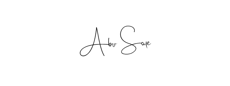 Design your own signature with our free online signature maker. With this signature software, you can create a handwritten (Andilay-7BmLP) signature for name Abu Sale. Abu Sale signature style 4 images and pictures png