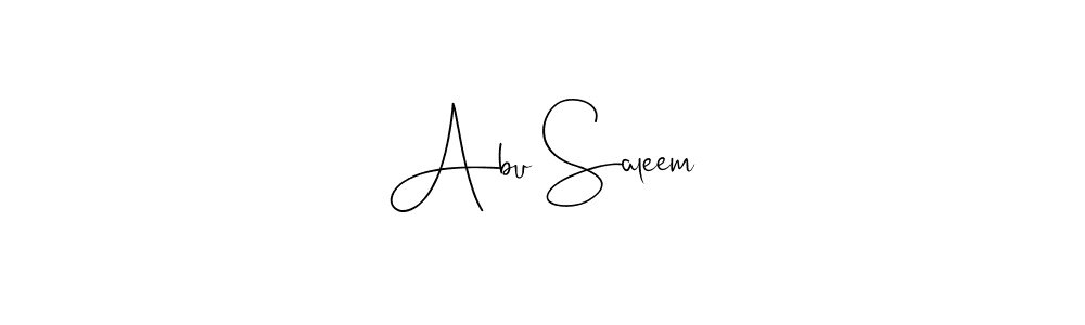 Design your own signature with our free online signature maker. With this signature software, you can create a handwritten (Andilay-7BmLP) signature for name Abu Saleem. Abu Saleem signature style 4 images and pictures png