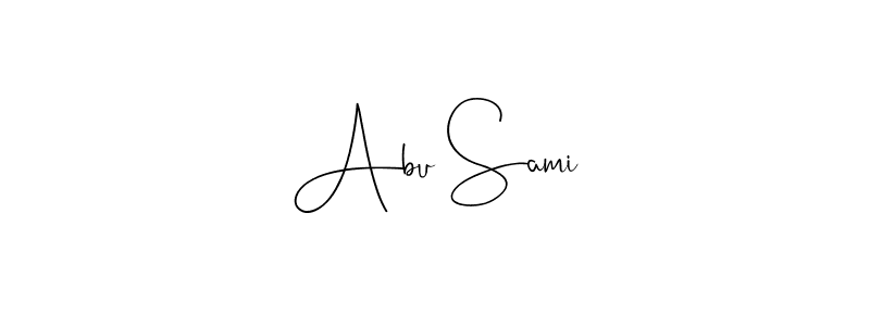Design your own signature with our free online signature maker. With this signature software, you can create a handwritten (Andilay-7BmLP) signature for name Abu Sami. Abu Sami signature style 4 images and pictures png