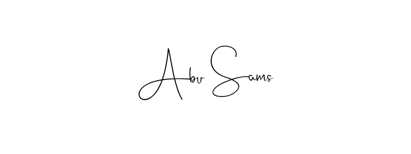 Also You can easily find your signature by using the search form. We will create Abu Sams name handwritten signature images for you free of cost using Andilay-7BmLP sign style. Abu Sams signature style 4 images and pictures png