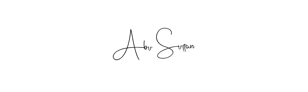 How to make Abu Sultan name signature. Use Andilay-7BmLP style for creating short signs online. This is the latest handwritten sign. Abu Sultan signature style 4 images and pictures png