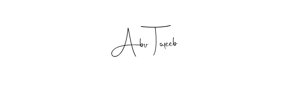 It looks lik you need a new signature style for name Abu Taleeb. Design unique handwritten (Andilay-7BmLP) signature with our free signature maker in just a few clicks. Abu Taleeb signature style 4 images and pictures png