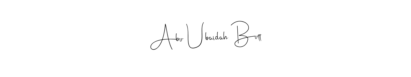 Also we have Abu Ubaidah Butt name is the best signature style. Create professional handwritten signature collection using Andilay-7BmLP autograph style. Abu Ubaidah Butt signature style 4 images and pictures png
