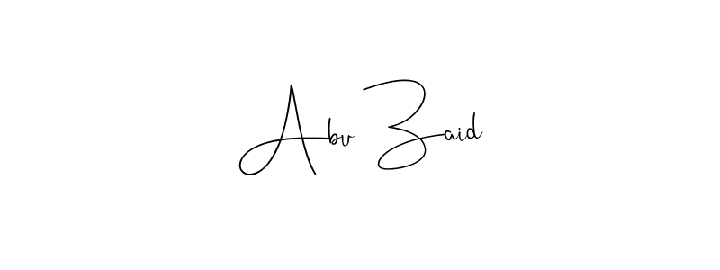 How to make Abu Zaid name signature. Use Andilay-7BmLP style for creating short signs online. This is the latest handwritten sign. Abu Zaid signature style 4 images and pictures png