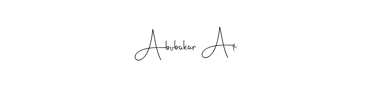 You should practise on your own different ways (Andilay-7BmLP) to write your name (Abubakar Ali) in signature. don't let someone else do it for you. Abubakar Ali signature style 4 images and pictures png