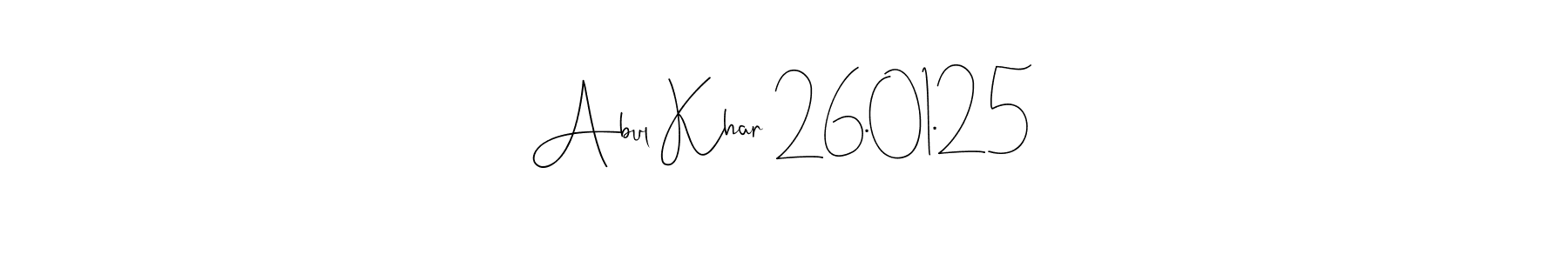 Here are the top 10 professional signature styles for the name Abul Khar 26.01.25. These are the best autograph styles you can use for your name. Abul Khar 26.01.25 signature style 4 images and pictures png