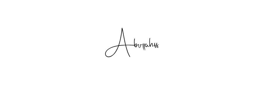 Andilay-7BmLP is a professional signature style that is perfect for those who want to add a touch of class to their signature. It is also a great choice for those who want to make their signature more unique. Get Abullahff name to fancy signature for free. Abullahff signature style 4 images and pictures png