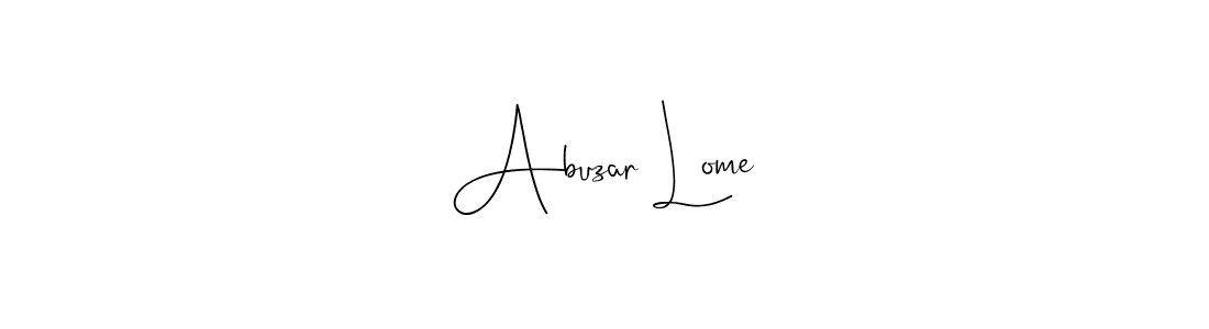 The best way (Andilay-7BmLP) to make a short signature is to pick only two or three words in your name. The name Abuzar Lome include a total of six letters. For converting this name. Abuzar Lome signature style 4 images and pictures png