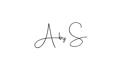 Make a beautiful signature design for name Aby S. Use this online signature maker to create a handwritten signature for free. Aby S signature style 4 images and pictures png