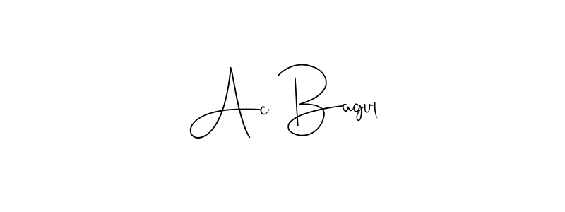 How to make Ac Bagul name signature. Use Andilay-7BmLP style for creating short signs online. This is the latest handwritten sign. Ac Bagul signature style 4 images and pictures png