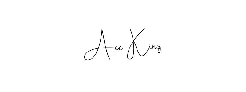 if you are searching for the best signature style for your name Ace King. so please give up your signature search. here we have designed multiple signature styles  using Andilay-7BmLP. Ace King signature style 4 images and pictures png