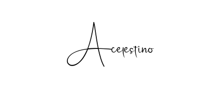 Looking for an artistic signature for Acelestino? The Andilay-7BmLP calligraphy style gives a sophisticated flow suitable for business cards and emails. Acelestino signature style 4 images and pictures png