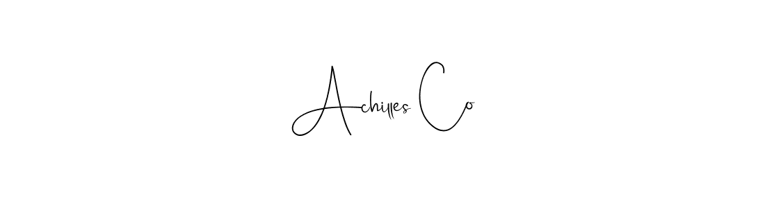 Also You can easily find your signature by using the search form. We will create Achilles Co name handwritten signature images for you free of cost using Andilay-7BmLP sign style. Achilles Co signature style 4 images and pictures png