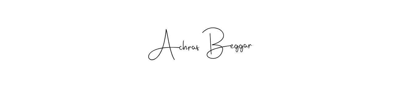 How to make Achraf Beggar name signature. Use Andilay-7BmLP style for creating short signs online. This is the latest handwritten sign. Achraf Beggar signature style 4 images and pictures png