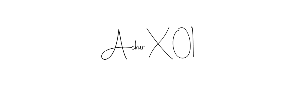 Achu X 01  stylish signature style. Best Handwritten Sign (Andilay-7BmLP) for my name. Handwritten Signature Collection Ideas for my name Achu X 01 . Achu X 01  signature style 4 images and pictures png