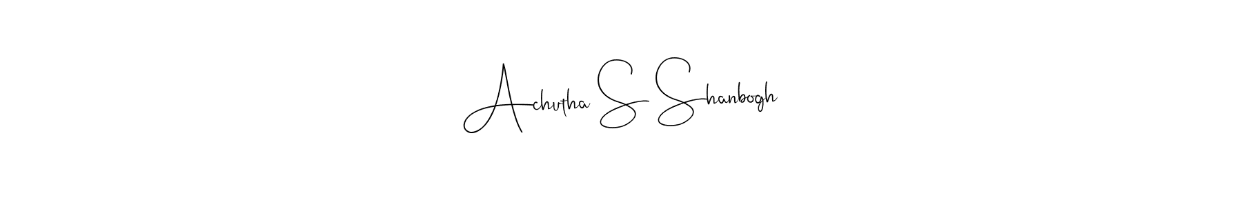 How to make Achutha S Shanbogh name signature. Use Andilay-7BmLP style for creating short signs online. This is the latest handwritten sign. Achutha S Shanbogh signature style 4 images and pictures png