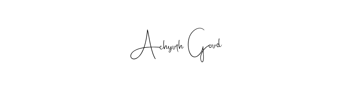 How to make Achyuth Goud signature? Andilay-7BmLP is a professional autograph style. Create handwritten signature for Achyuth Goud name. Achyuth Goud signature style 4 images and pictures png