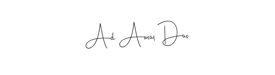 Use a signature maker to create a handwritten signature online. With this signature software, you can design (Andilay-7BmLP) your own signature for name Ad Amal Das. Ad Amal Das signature style 4 images and pictures png