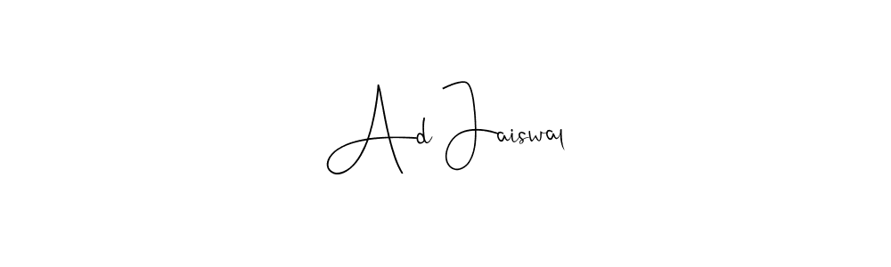 Use a signature maker to create a handwritten signature online. With this signature software, you can design (Andilay-7BmLP) your own signature for name Ad Jaiswal. Ad Jaiswal signature style 4 images and pictures png