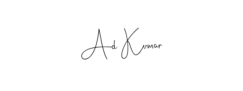 The best way (Andilay-7BmLP) to make a short signature is to pick only two or three words in your name. The name Ad Kumar include a total of six letters. For converting this name. Ad Kumar signature style 4 images and pictures png