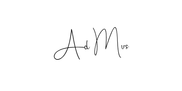 if you are searching for the best signature style for your name Ad Mus. so please give up your signature search. here we have designed multiple signature styles  using Andilay-7BmLP. Ad Mus signature style 4 images and pictures png