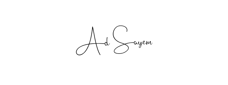 if you are searching for the best signature style for your name Ad Sayem. so please give up your signature search. here we have designed multiple signature styles  using Andilay-7BmLP. Ad Sayem signature style 4 images and pictures png