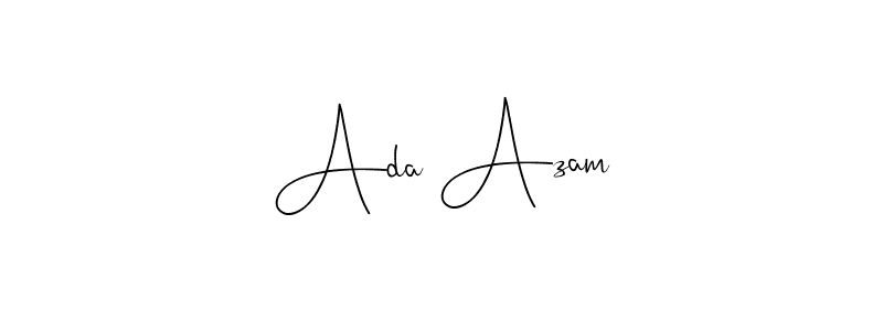 The best way (Andilay-7BmLP) to make a short signature is to pick only two or three words in your name. The name Ada Azam include a total of six letters. For converting this name. Ada Azam signature style 4 images and pictures png