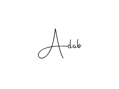 You can use this online signature creator to create a handwritten signature for the name Adab. This is the best online autograph maker. Adab signature style 4 images and pictures png