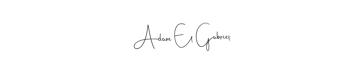 Andilay-7BmLP is a professional signature style that is perfect for those who want to add a touch of class to their signature. It is also a great choice for those who want to make their signature more unique. Get Adam Et Gabriel name to fancy signature for free. Adam Et Gabriel signature style 4 images and pictures png