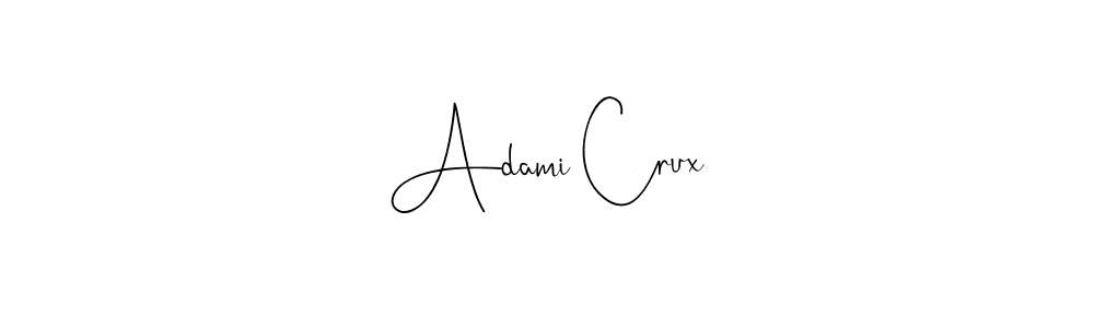 Similarly Andilay-7BmLP is the best handwritten signature design. Signature creator online .You can use it as an online autograph creator for name Adami Crux. Adami Crux signature style 4 images and pictures png