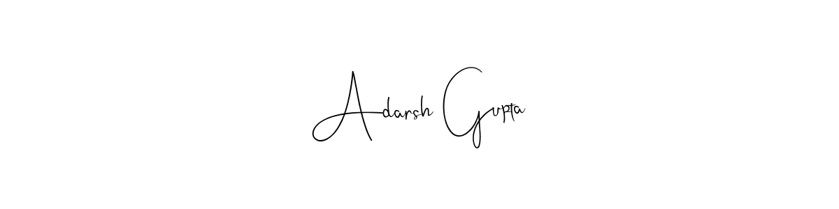 Andilay-7BmLP is a professional signature style that is perfect for those who want to add a touch of class to their signature. It is also a great choice for those who want to make their signature more unique. Get Adarsh Gupta name to fancy signature for free. Adarsh Gupta signature style 4 images and pictures png
