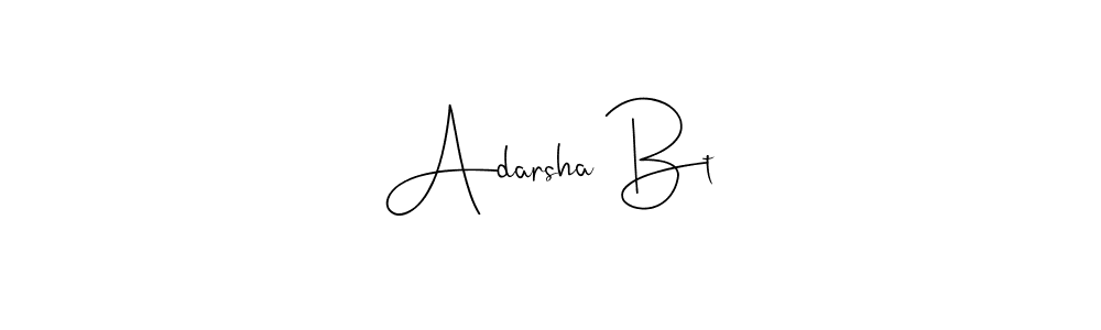 Design your own signature with our free online signature maker. With this signature software, you can create a handwritten (Andilay-7BmLP) signature for name Adarsha Bt. Adarsha Bt signature style 4 images and pictures png