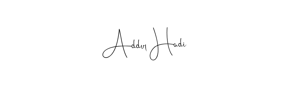 How to make Addul Hadi name signature. Use Andilay-7BmLP style for creating short signs online. This is the latest handwritten sign. Addul Hadi signature style 4 images and pictures png