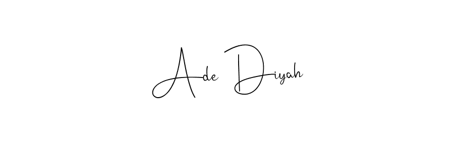 How to make Ade Diyah signature? Andilay-7BmLP is a professional autograph style. Create handwritten signature for Ade Diyah name. Ade Diyah signature style 4 images and pictures png