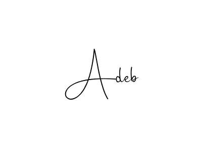 Make a beautiful signature design for name Adeb. Use this online signature maker to create a handwritten signature for free. Adeb signature style 4 images and pictures png