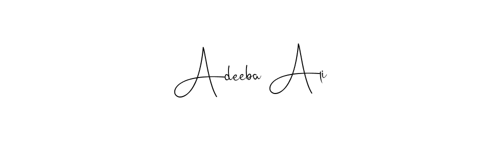 How to make Adeeba Ali name signature. Use Andilay-7BmLP style for creating short signs online. This is the latest handwritten sign. Adeeba Ali signature style 4 images and pictures png