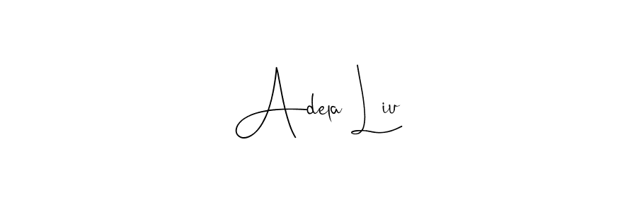 if you are searching for the best signature style for your name Adela Liu. so please give up your signature search. here we have designed multiple signature styles  using Andilay-7BmLP. Adela Liu signature style 4 images and pictures png