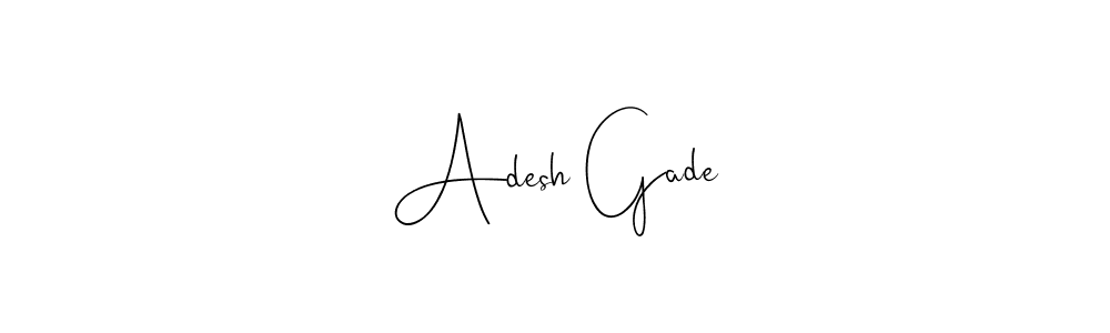 You can use this online signature creator to create a handwritten signature for the name Adesh Gade. This is the best online autograph maker. Adesh Gade signature style 4 images and pictures png