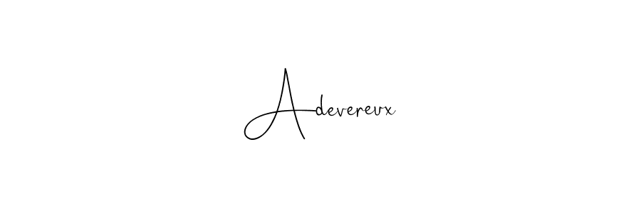 You can use this online signature creator to create a handwritten signature for the name Adevereux. This is the best online autograph maker. Adevereux signature style 4 images and pictures png