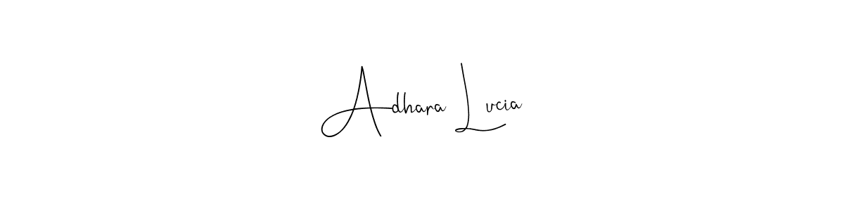 Use a signature maker to create a handwritten signature online. With this signature software, you can design (Andilay-7BmLP) your own signature for name Adhara Lucia. Adhara Lucia signature style 4 images and pictures png