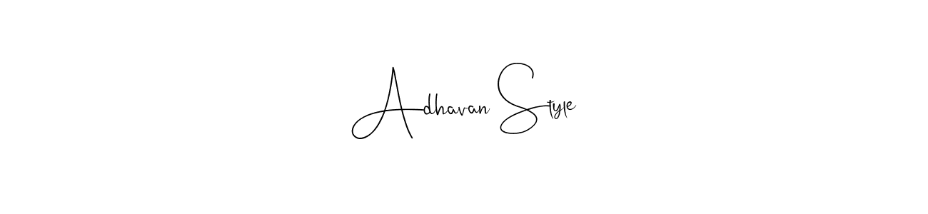 if you are searching for the best signature style for your name Adhavan Style. so please give up your signature search. here we have designed multiple signature styles  using Andilay-7BmLP. Adhavan Style signature style 4 images and pictures png