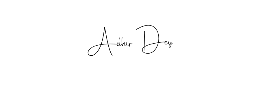 Use a signature maker to create a handwritten signature online. With this signature software, you can design (Andilay-7BmLP) your own signature for name Adhir Dey. Adhir Dey signature style 4 images and pictures png