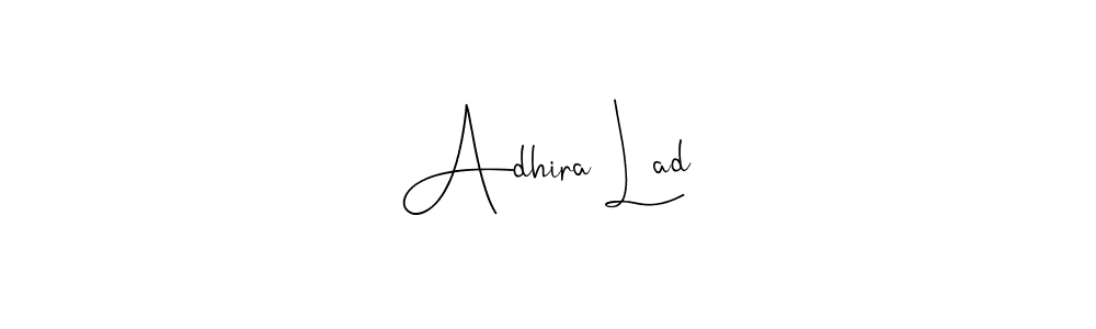 if you are searching for the best signature style for your name Adhira Lad. so please give up your signature search. here we have designed multiple signature styles  using Andilay-7BmLP. Adhira Lad signature style 4 images and pictures png