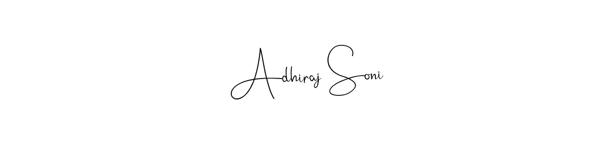 This is the best signature style for the Adhiraj Soni name. Also you like these signature font (Andilay-7BmLP). Mix name signature. Adhiraj Soni signature style 4 images and pictures png