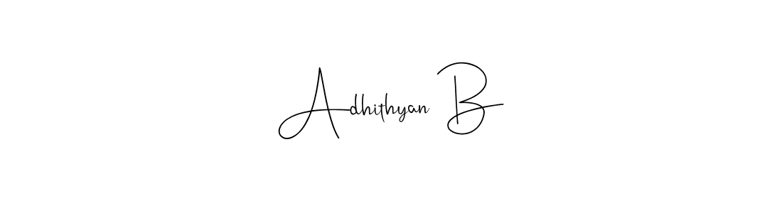 Also we have Adhithyan B name is the best signature style. Create professional handwritten signature collection using Andilay-7BmLP autograph style. Adhithyan B signature style 4 images and pictures png