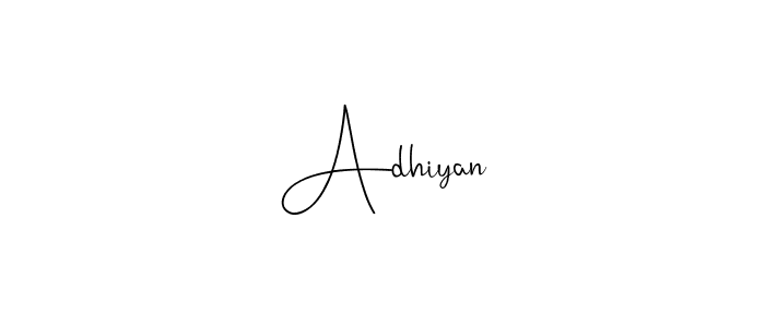 Create a beautiful signature design for name Adhiyan. With this signature (Andilay-7BmLP) fonts, you can make a handwritten signature for free. Adhiyan signature style 4 images and pictures png